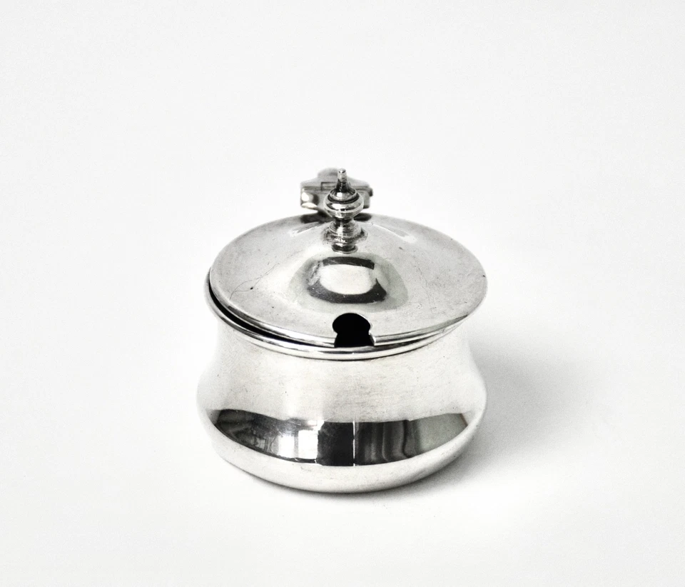Olla de mostaza de plata de ley Birmingham 1934 por James Walter Tiptaft Foto 2 de 4