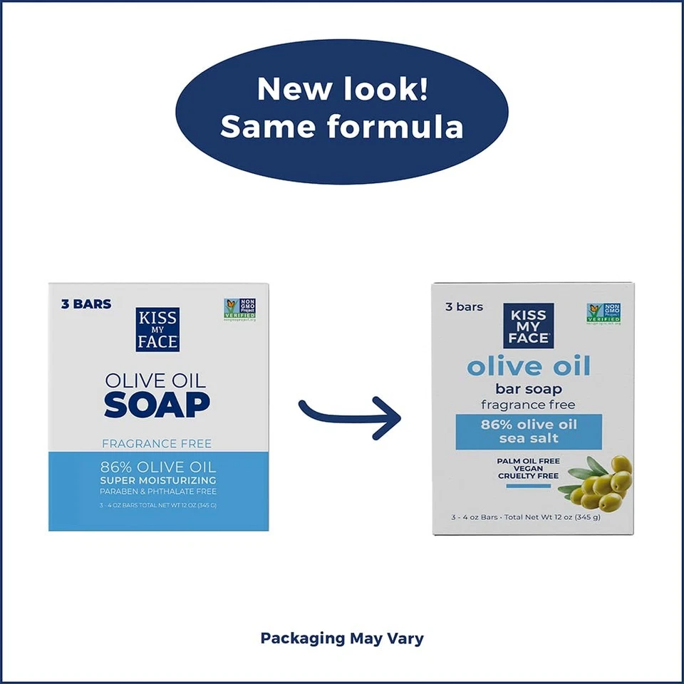 Чистое оливковое масло батончик мыло упаковка из 6 без запаха натуральное увлажняющее мыло - Изображение 4 из 4