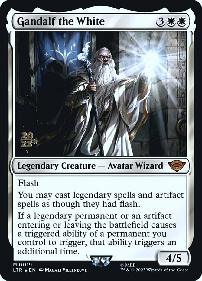 Light Play x 1 Gandalf the White - Foil - Prerelease Promo The Lord of the Rings