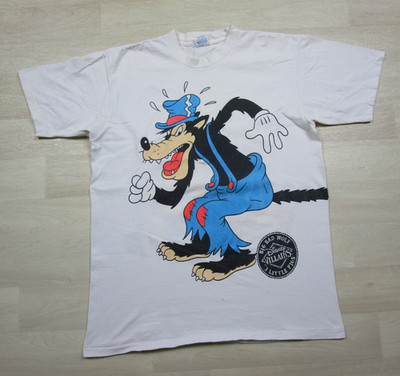 Vintage Disney Villains T Shirt Big Bad Wolf ''3 LITTLE PIGS'' Fairy Tale Story