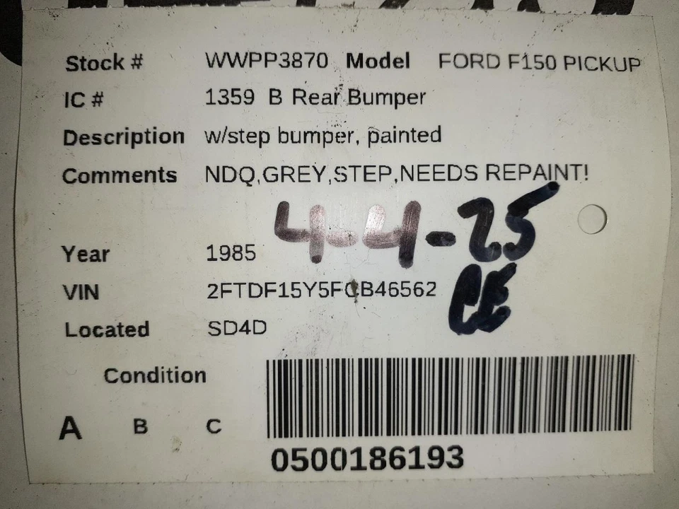 Rear Bumper With Step Bumper Painted Fits 80-86 BRONCO 600539 Foto 4 de 4