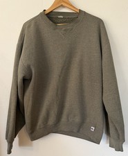 VTG 60s 70s Russell Athletic Distressed Single V Sweatshirt Olive Grunge SZ M/L