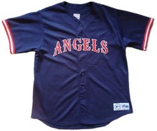Vintage Majestic Anaheim Angels MLB Baseball Trikot marineblau Herren Größe L gebraucht, in einwandfreiem Zustand