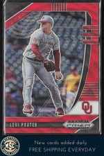 Levi Prater 2020 Panini Prizm Draft Picks Red Prizm #PDP93 Oklahoma Sooners