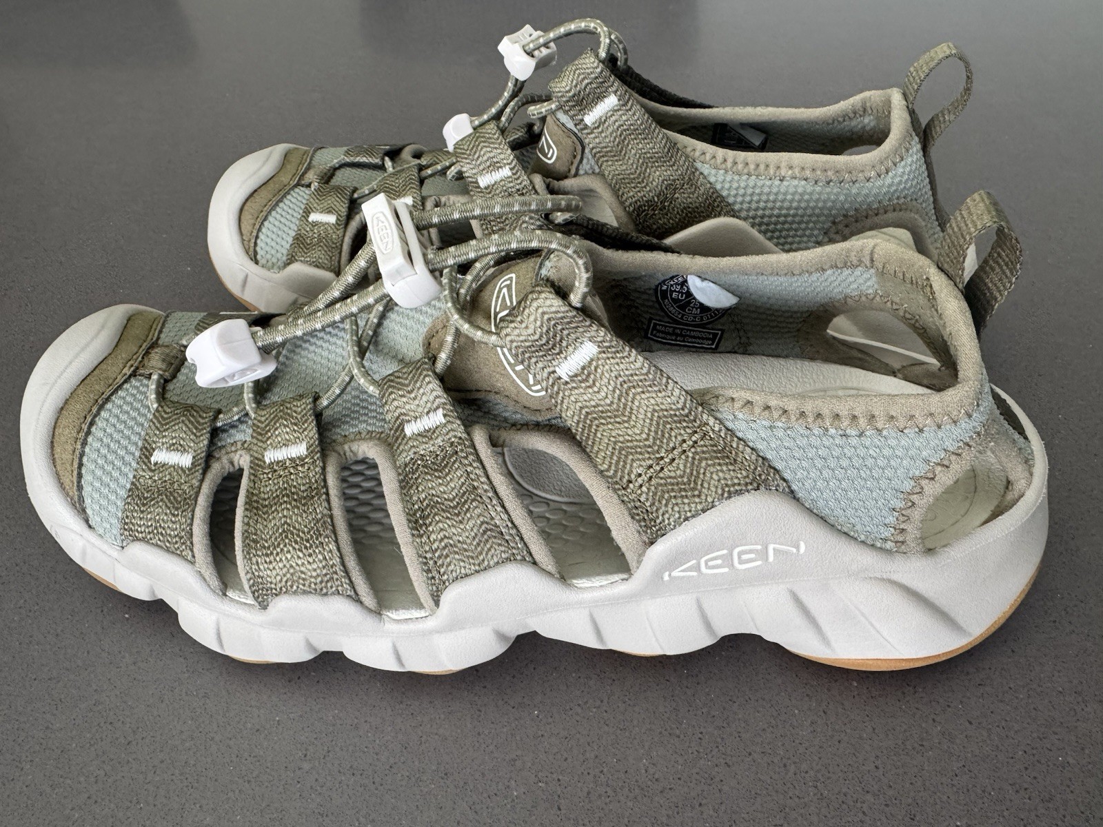 Sandali uomo taglia 8 Keen Hyperport H2 punta chiusa Martini verde oliva 1028654