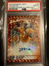 2023 Bowman's Best University - Elements of the Game Autographs Joe Milton 15/25
