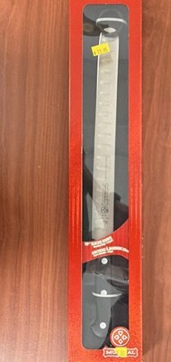 Mundial 5627-10GE 10'' Slicer Knife Granton Edge Black Handle