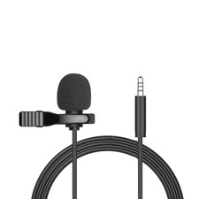 Portable 1.5M Lavalier Mini Microphone Condenser Clip-On Lapel Mic Wired 3.5Mm U