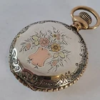 I28 BEAUTIFUL! 1895 WALTHAM MULTICOLOR GOLD & COIN SILVER POCKET WATCH!
