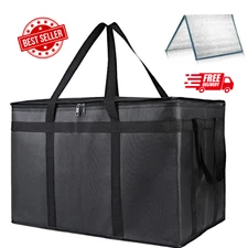 Insulated Pizza Delivery Bags XXXL Thermal Food Bag for Doordash Large Hot Cold.