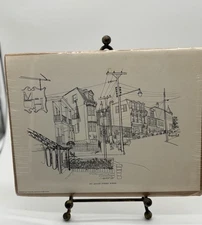 Mt. Adams Street Scene Print C. Oremann 1969 Cincinnati Art B&F Enterprises