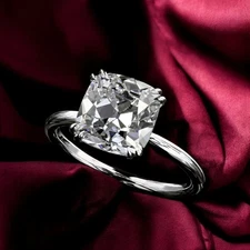 Engagement Ring 14k White Gold IGI 3.00 Ct Cushion Cut Lab Grown Diamond