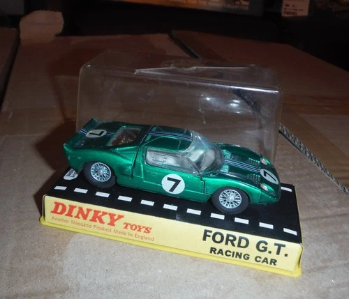 Dinky Toys 215 Ford GT Race Car. Green, Boxed, Orginal Vintage.