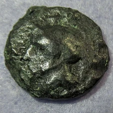 Ancient Greek Coin Sicily Kamarina 300BC Helmeted Athena Horse prancing Very Rar