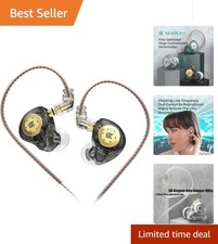 KZ EDX PRO HiFi IEM Earphones - 1DD Dynamic Driver, Deep Bass, Detachable Cable