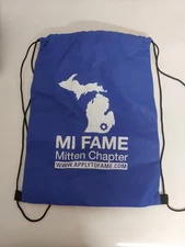 Michigan Student Blue Drawstring Bag Cinch Sack String Backpack