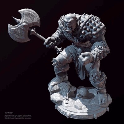 50mm resin figures model 3D printing of Orc Axemen unassembled unpainted