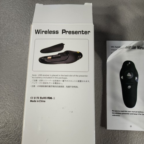 Wireless Presenter Remote Presentation USB Control. 2.4GHz D100 Ergonomic - Picture 5 of 5