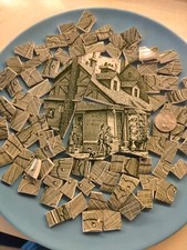 " OLD CURIOSITY SHOP FOCAL Shards " BROKEN CHINA PLATE MOSAIC TILES Green