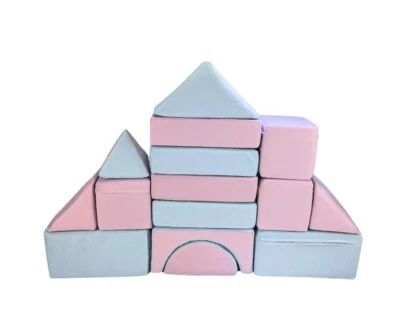 LIBERI PARADISIA Softbausteine Riesenbausteine Bauklötze 15-teilig rosa-blau