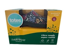 Totes Womens Gardening Clogs Floral Lightweight Durable Washable Sz 10 NEW