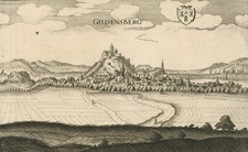 GUDENSBERG - Panoramaansicht - Merian - Kupferstich 1655