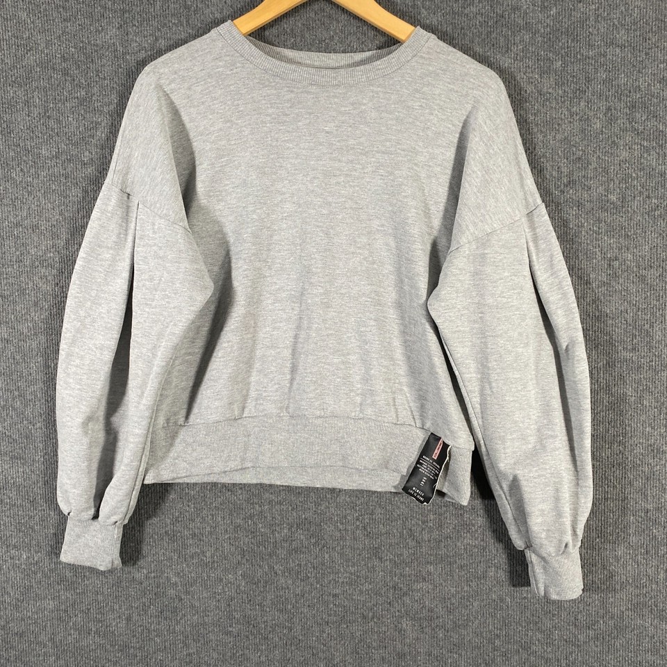 Quest Jumper Womens Small Grey Sweater Pullover Sweatshirt Crew Neck Ladies