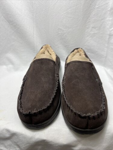 Chaps Schuhe Herren L (9,5-10,5) Mokassin Slipper Braun Wildleder Komfort Freizeit - Bild 2 von 9