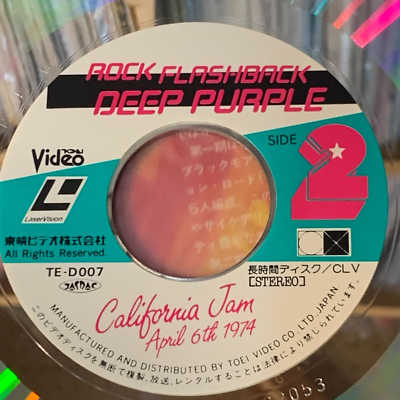 DEEP PURPLE Rock Flashback California Jam JAPAN Laser Disc LD TE