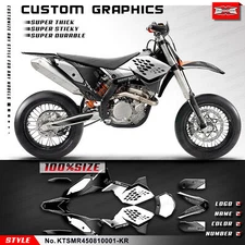 MX Full Custom Vinyl Stickers Decals Graphics Kit for SMR 450 2008 2009 2010  