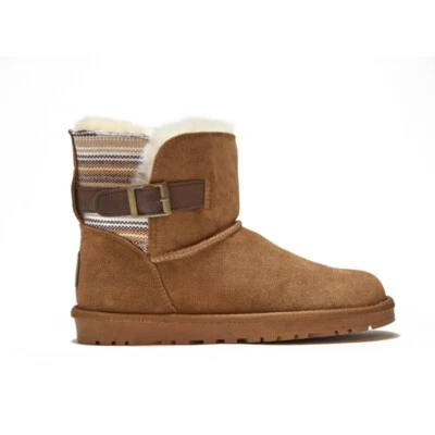 REISSNER LAMMFELLE Damen Winterstiefel Lammfell Boots "Meine" Cognac