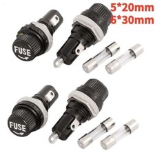 5x20mm 6x30mm Quick Blow Fast Acting Glass Fuses Panel Mounted Screw Fuse Holder