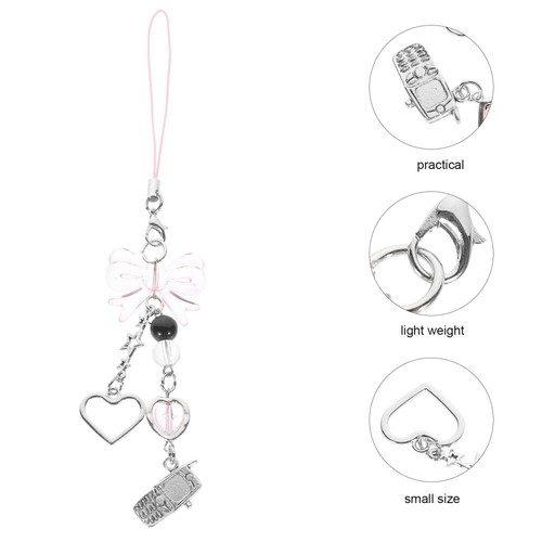 Cute Phone Strap Heart Shape Phone Case Charm Bowknot Phone Chain And Charm - 第 9/12 張圖片