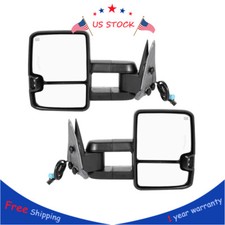 Towing Mirrors Chrome Power Heated Dynamic Signal For Chevy Silverado Gmc Sierra Towing Mirrors Chrome Power Heated Dynamic Signal For Chevy Silverado Gmc Sierra