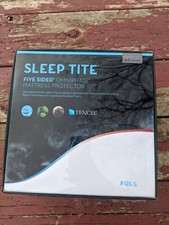 Sleep Tite White Full Size Omniphase Mattress Protector NEW