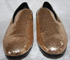 Gold Sparkle Amali Barnes Size 9 1/2 Mens Slip On Fashion Dress Tuxedo Shoes — photo 3