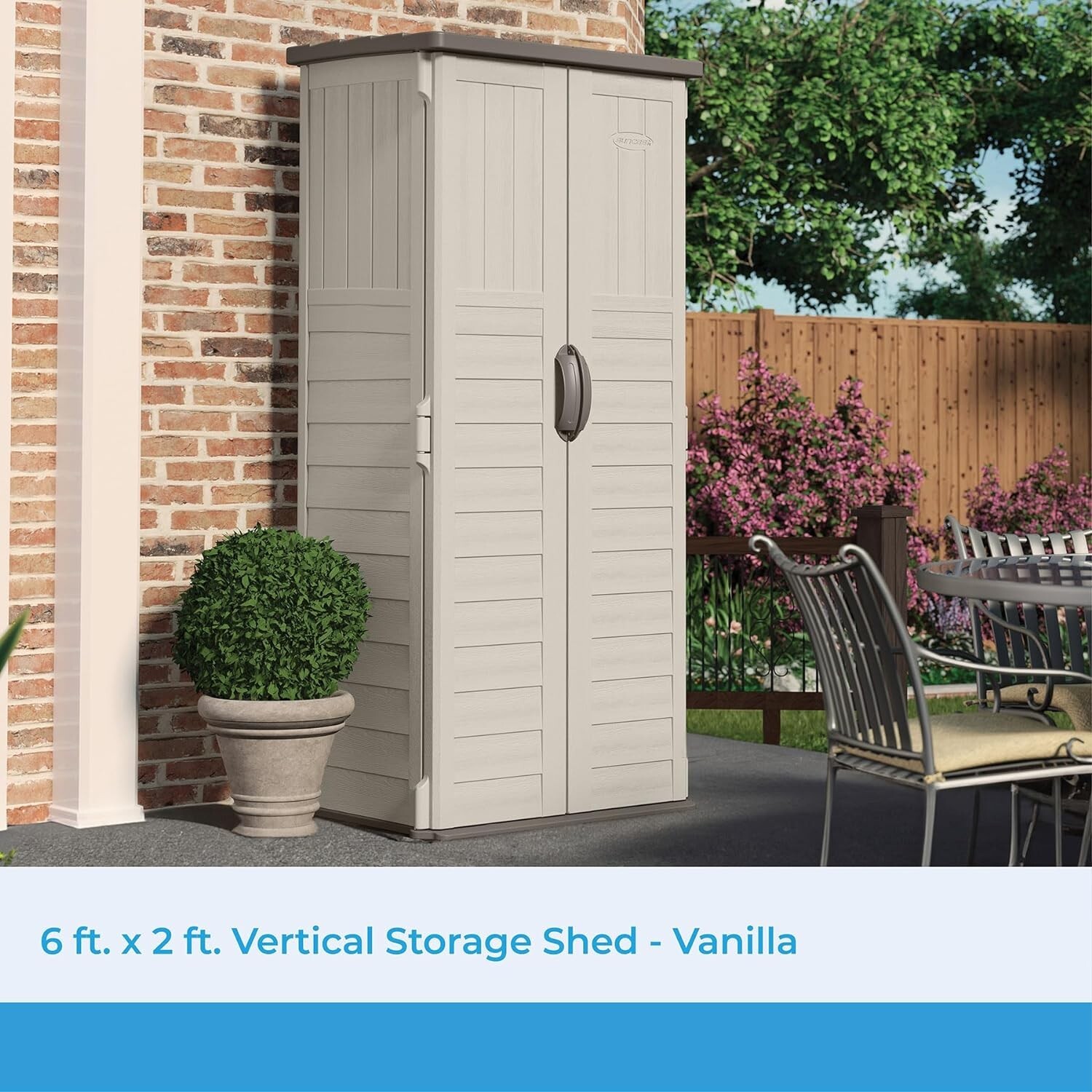 Suncast BMS1250 22 Cu. Ft. Resin Versatile Vertical Storage Shed eBay