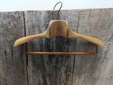 Vintage wooden clothes hanger from the 50s-70s.