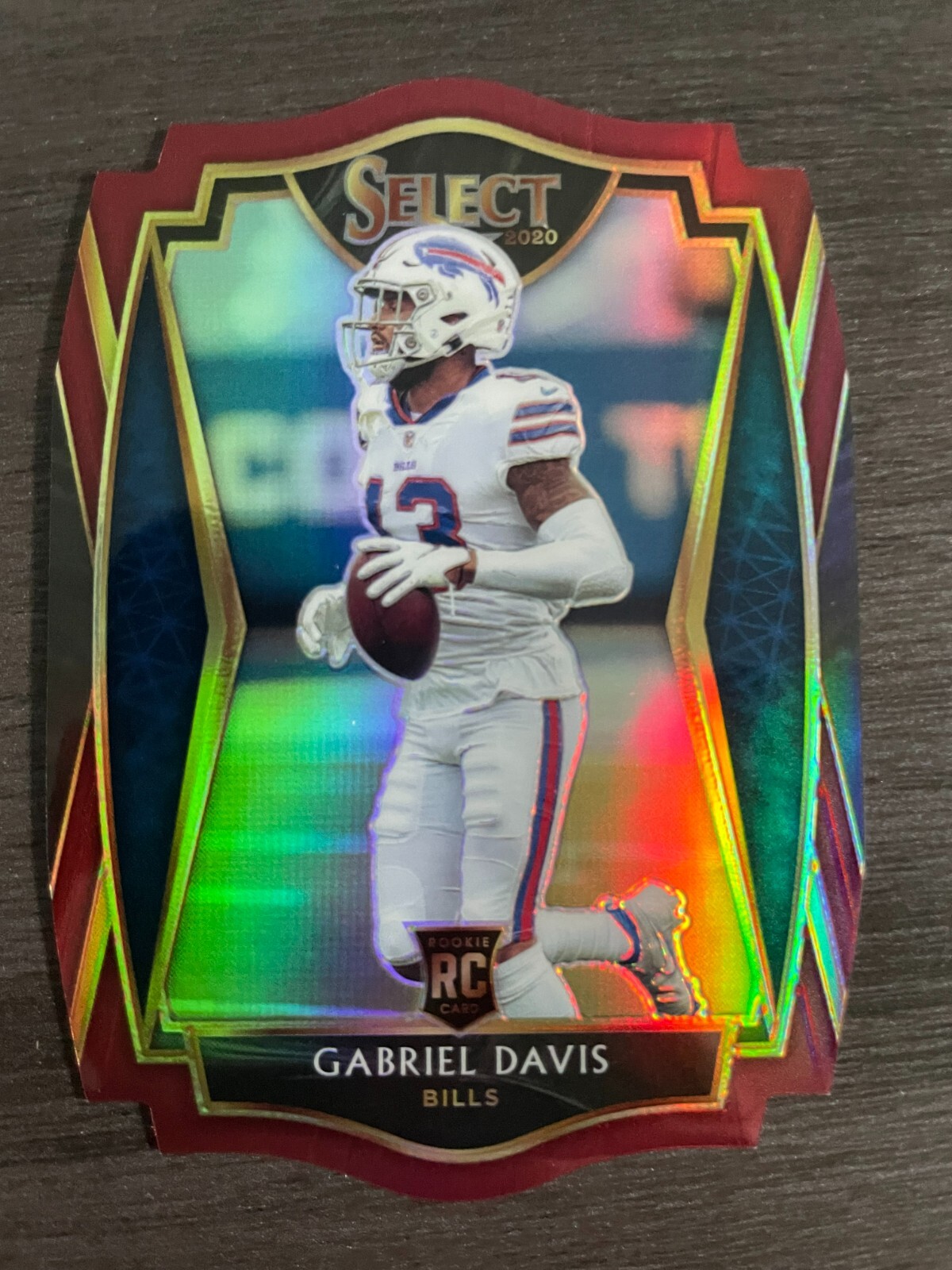 2020 Panini Select Gabriel Gabe Davis Premier Level Maroon Die-Cut Prizm RC #182