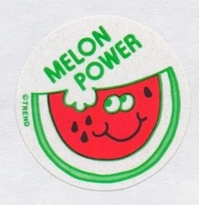 1980s Trend Scratch And Sniff Glossy Watermelon Stinky Stickers Single with TM