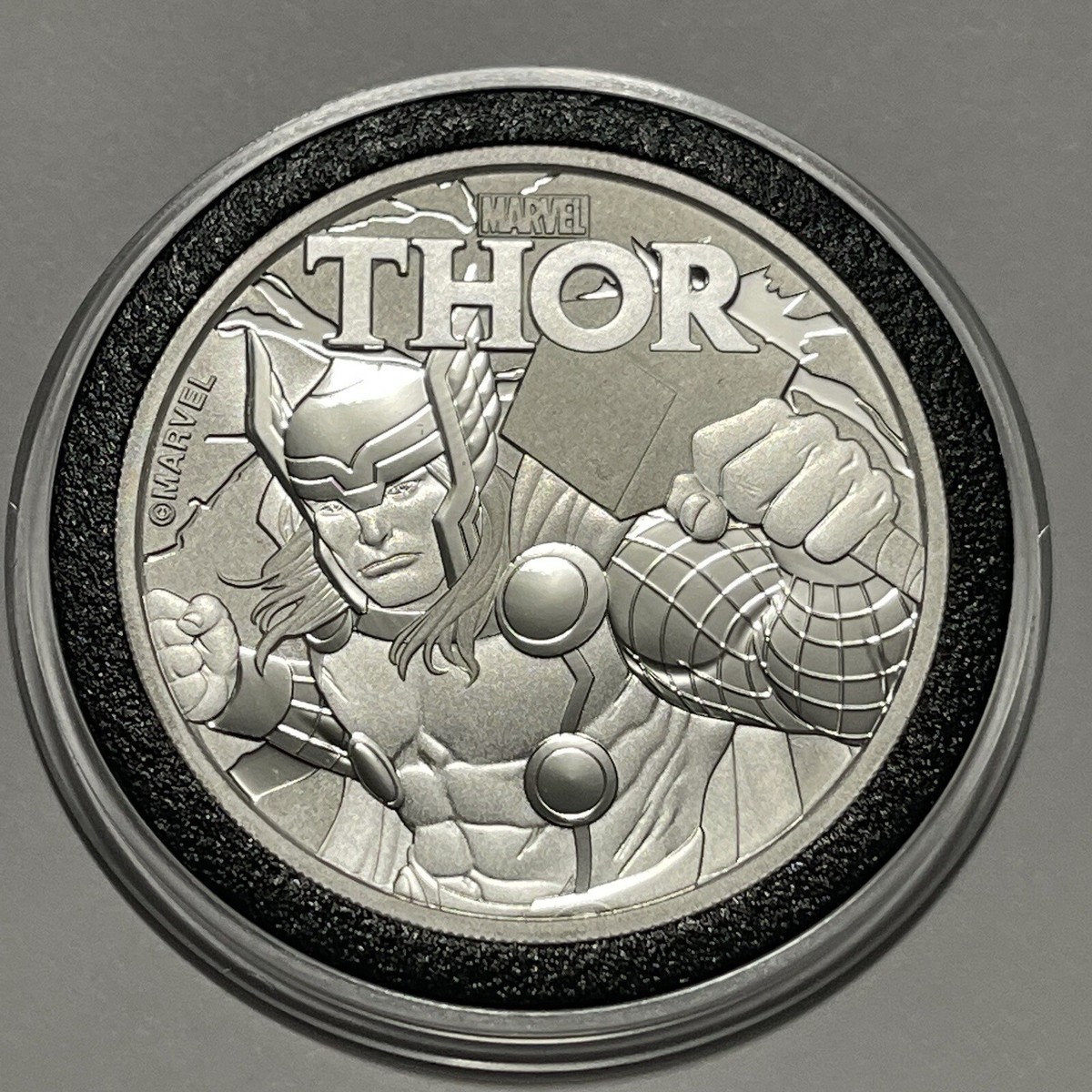 2018 Thor Marvel Collector Proof Coin 1 Troy Oz .9999 Fine Silver