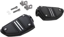 CIRO 61425 Twin Rail Footrests - Black w/ Male Mounts