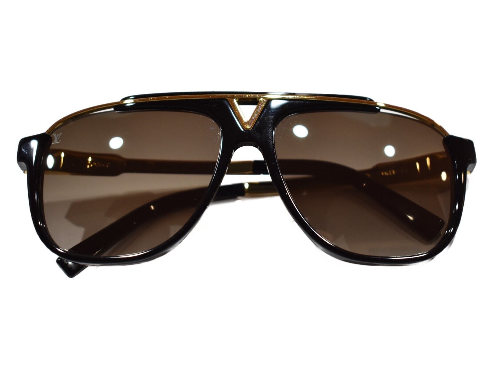 LOUIS VUITTON Z0936E Mascot Monogram Sunglasses Mens Black