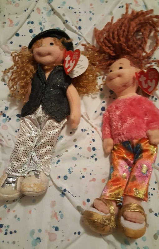 Ty Teenie Beanie Boppers Plushie Set Rockin Ruby and Snazzy Sabrina NWT