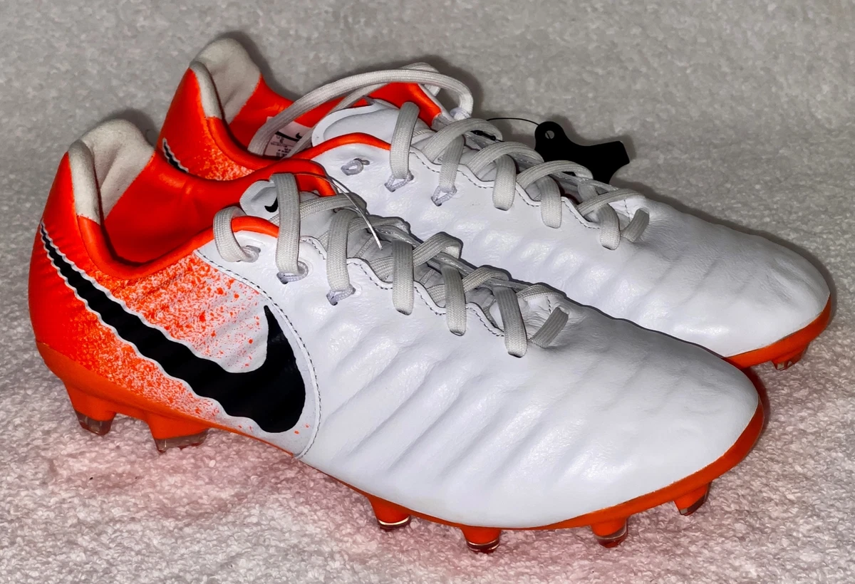 NIKE Tiempo Legend Pro FG White Black Orange Soccer Cleats NEW Mens Youth 6 | eBay