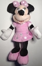 DISNEY Plush 10" Minnie Mouse with Pink Polka Dot Dress  Bow Stuffed Animal