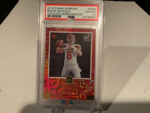 2018 Panini Donruss Elite Series ESR-3 Baker Mayfield Rookies PSA 10 - POP 99