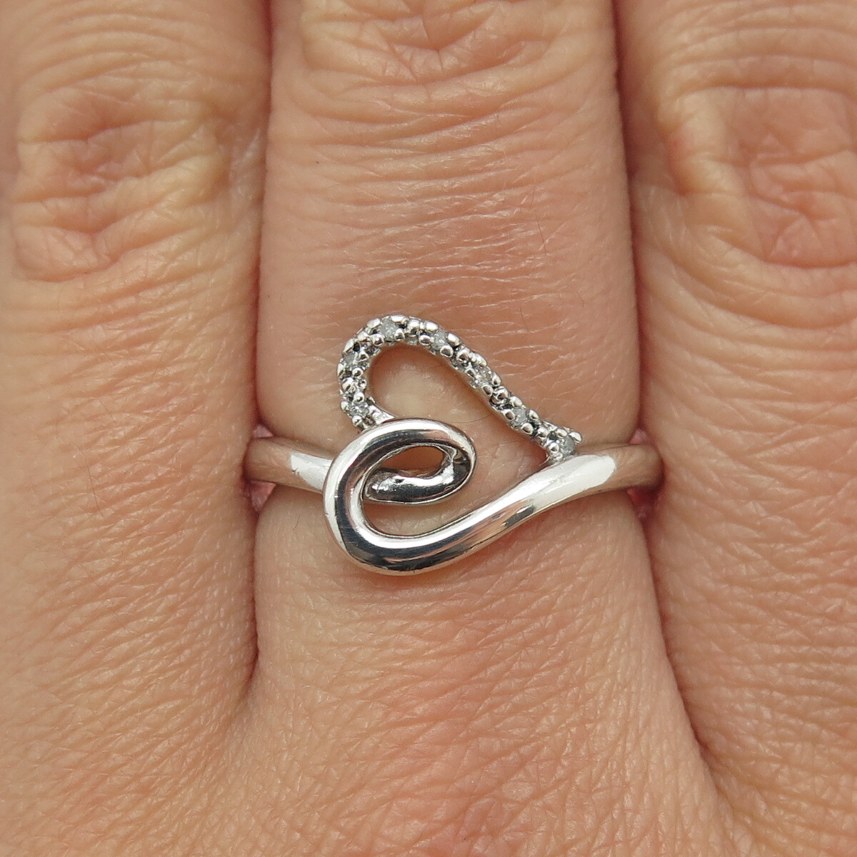 HEARTRING SILVER925 HEART GLITTER RING/シルバー/リング SILVER925 