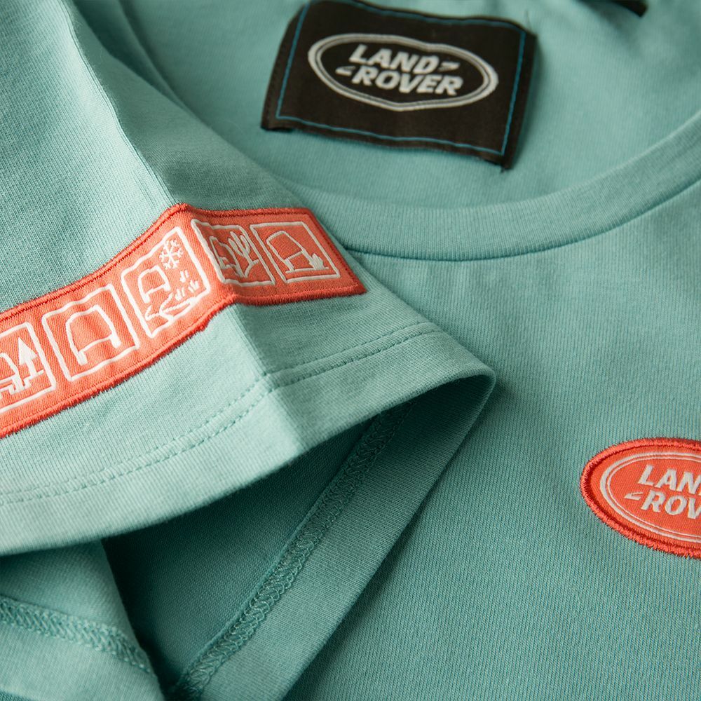 Genuine Land Rover Women's Oval T-shirt-Size 10-18-Teal
