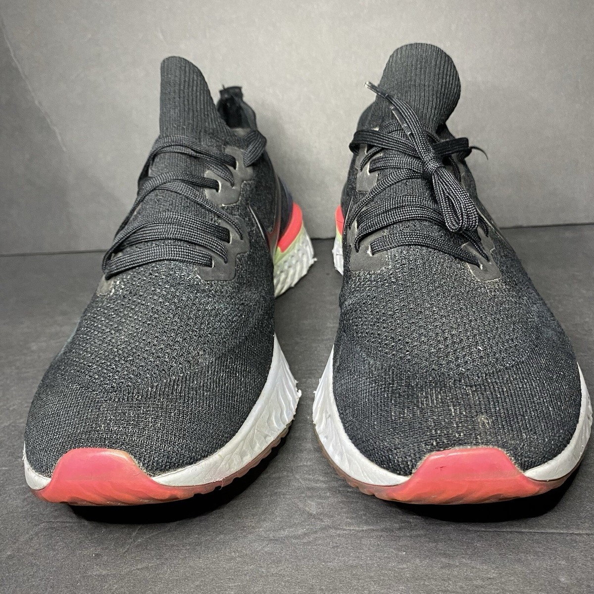 Nike Epic React Flyknit 2 Black Running Shoes Sneakers Nike Epic React Flyknit 2 Black Running Shoes Sneakers